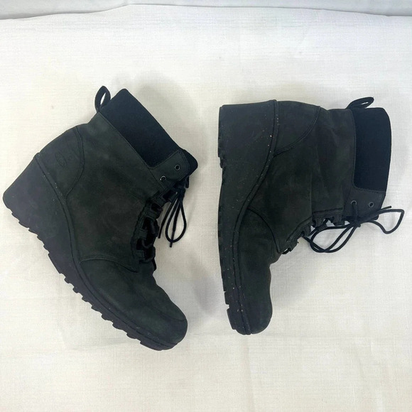 Keen Akita Wedge Boots Black Women's Size 10 - Picture 13 of 14